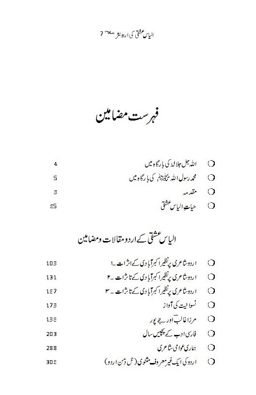 ILYAS ISHQI KI URDU NASAR